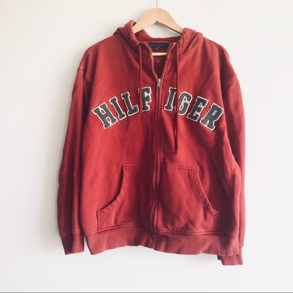TOMMY HILFIGER - Red Unisex Hoodie